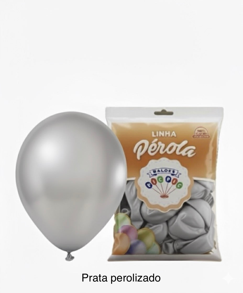 TAMANHO 9" POLEGADA PEROLIZADO COM 25 UNIDADES